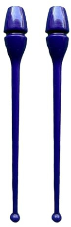APLVFFZH 2 Stück Rhytmic Gymnastik Keulen Kombinierbare Stäbe Als Tanzaccessoire Aus Stabilem Pp Material Leicht zu Kontrollieren für Showauftritt Training Gym, Dunkelblau