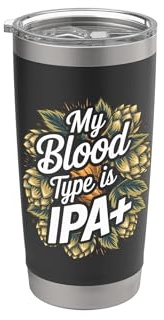 Divertida cerveza IPA Vaso térmico de acero inoxidable de doble pared