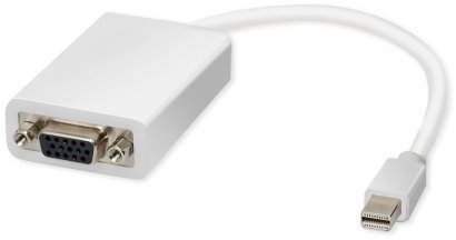 Connectland AD-Mini-DP-to-VGA Adaptateur Mini Display Port vers VGA Blanc