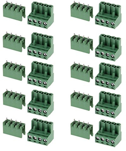 10pcs 5.08mm Gerade 4-polig Schraubklemme Anschluss Steckbare Typ