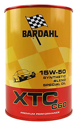 Bardahl XTC C60 SAE 15W50 Lubrificanti Auto Olio Motore Benzina Diesel 1 LT, Multicolore