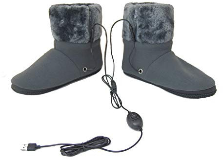 ObboMed MF-2305M USB 5V 10W wärmende Heizschuhe mt Karbon Heizelementen, mit weicher Sohle, M: bis Schuhgröße 40, wärmende Hausschuhe, Wärmepolster, Fußwärmer, Aufwärmung Kalter Füße