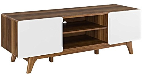 Modway Meuble téléviseur, Noyer Blanc, 46 x 150 x 51 cm EEI-2543-WAL-WHI