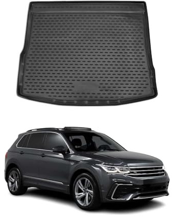 OMAC Kofferraumwanne für VW Tiguan mk2 2016-2024 TPE | Kofferraummatte, Laderaumwanne, Allwetter, fahrzeugspezifisches Produkt, Antirutsch, 3D-Passform, wasserdicht