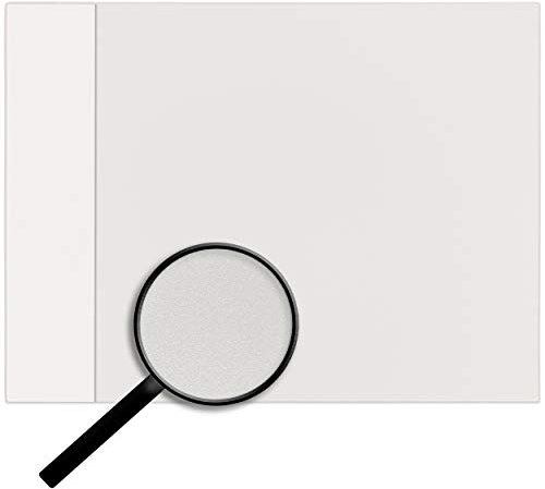 alles-meine.de GmbH XL große - Schreibtischunterlage/Unterlage - Größe & Modell & Farbwahl - 60 cm x 40 cm - Leder Effekt - weiß - abwischbar - rutschfest - Schreibunterlage - ..