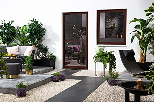 Insektenschutz Fliegengitter Fenster Alurahmen Culex PROFI QUALITÄT Master Slim 3 Farben 4 Größen SLIM NEU 1A Profiqualität (80x100, braun)