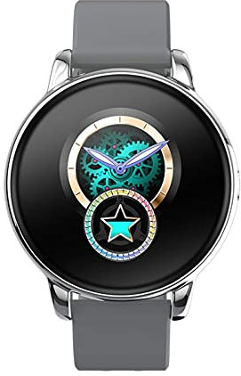 Smartwatch per uomo donna fitness tracker orologio con cardiofrequenzimetro misuratore di ossigeno nel sangue IP67 nuoto smartwatch impermeabile compatibile con telefoni Android iOS (argento) little