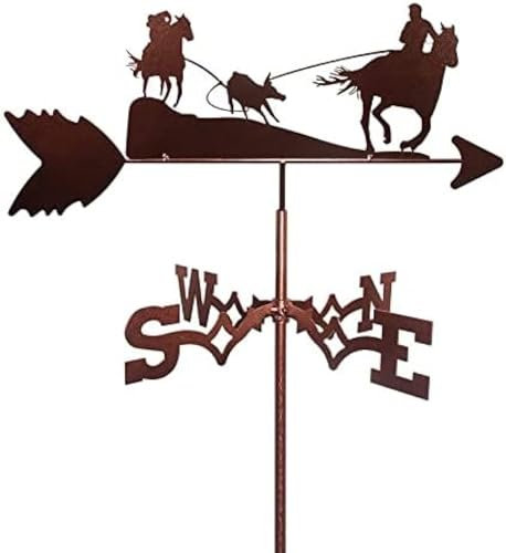 Veleta De Cazador De Dálmatas De Pescadores, Indicador De Dirección del Viento Hueco, Medición Profesional con Soporte De Montaje Resistente A La Corrosión,Cazador,HaoAMZ