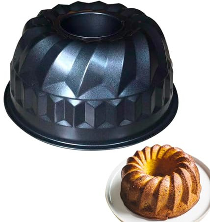 Navoys Non-Stick Fluted Cake Pan - Great Baking Tin for Traditional Fluted Tube Pans, Carbon Steel with Non-Stick Coating, for Beginners and Home Bakers