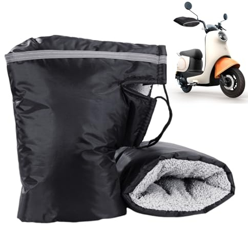 NyxSeat Svarta cykelhandskar med reflekterande ränder - termisk för bil och körning, håller händerna varma, idealiska för höst och vinter