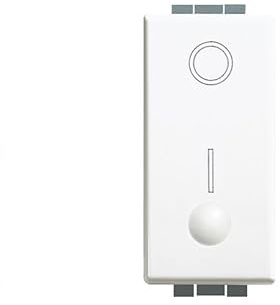 Interruptor bipolar 16A, 1 módulo, fácil instalación, uso doméstico y comercial, controla circuitos eléctricos de forma segura.