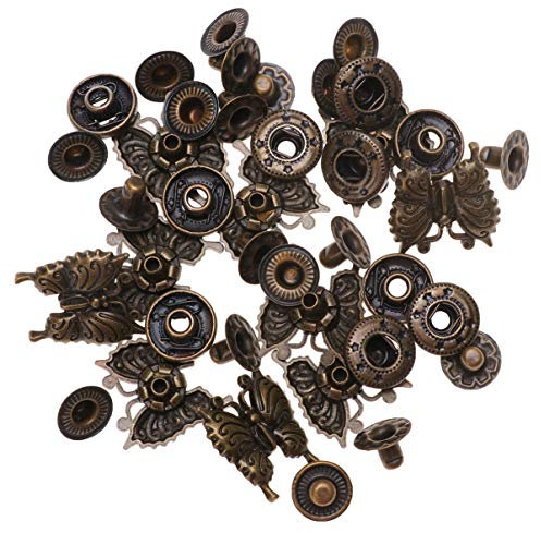 BELLIFFY 10sätze Druckknopf Zinklegierung Retro-form Antik-bronze Mit Sockel Vielseitige Verschlüsse Für Handtaschen Geldbörsen Und Bastelprojekte