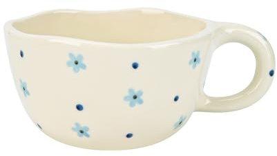 Koythin - Tasse en céramique pour café, tasses à chocolat chaud faites main, jolie tasse pour filles et femmes, tasse esthétique pour thé et lait avec poignée, 250 ml/8,5 oz pour latte, cacao, bureau