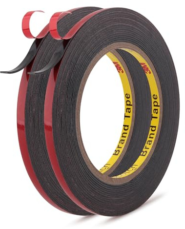 Ndcadhesive Ruban adhésif double face 20 mm x 5,5 m PT1100 haute résistance Pour applications automobiles : moulures revêtements panneaux coussinets etc Gris foncé