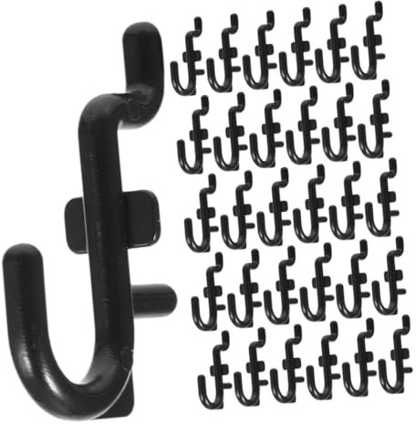 OUNONA Lot De 100 Robustes En J Pour Panneaux Perforés Pour Suspendre Des Outils Rangement De Garage Fixation Murale