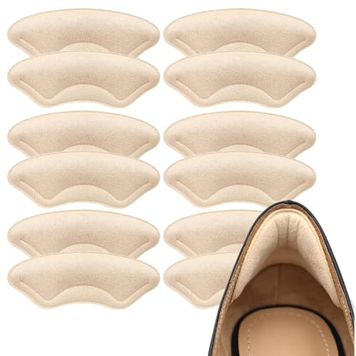 6 Paia Tallone Cuscino, Proteggi Tallone per Scarpe Uomo Donne Cuscinetti per Scarpe, Scarpe larghe e troppo grandi Cuscini per Tallone Self Adhesives for Foot Care