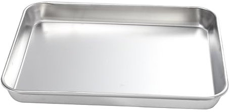 Didiseaon Edelstahlbackform Mit Flachem Boden Geeignet Für Backofen Und Grill Vielseitig Einsetzbar Für Sushi-präsentation Und Snacks Langlebig Und Robust