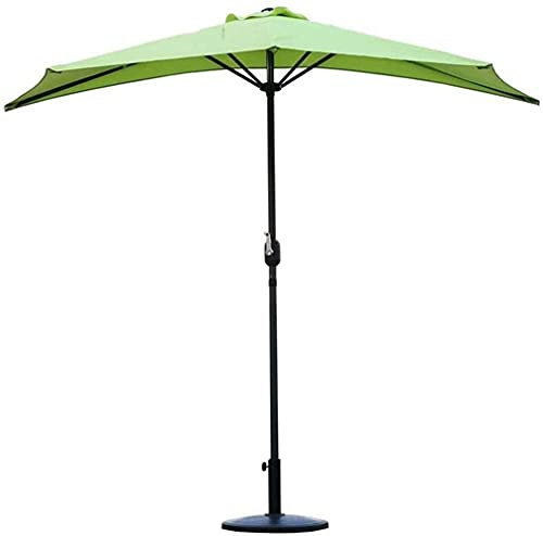 Garden Parasol Sun Parasol,Sun Parasol Umbrella Garden 2.7M(9Ft) Half Outdoor Patio With Crank Garden Parasol,Sun Shade Semi Round Circular For Small Terrace Protection（Without Base）