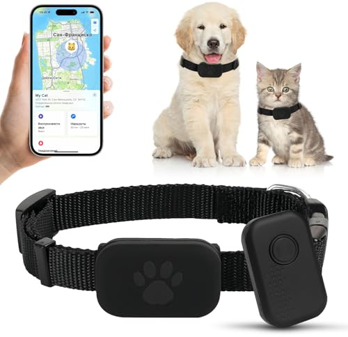Smart Cat Collar, mini GPS Tracker per gatti, localizzazione in tempo reale, avvisi di salute, monitoraggio dell'attività, collare gratuito, nessun abbonamento richiesto, compatibile con iOS e Android