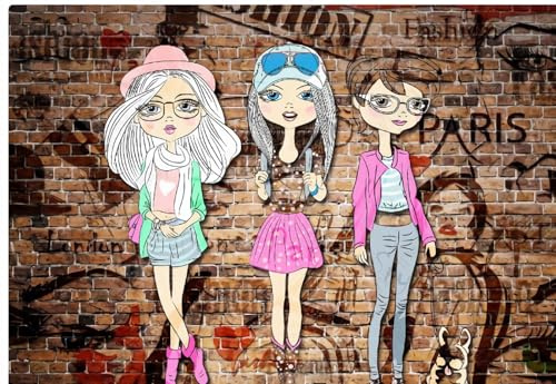 hgjdjhnf Papier peint photo personnalisé de toutes tailles, style nostalgique, magasin de vêtements pour filles - 430 cm x 300 cm