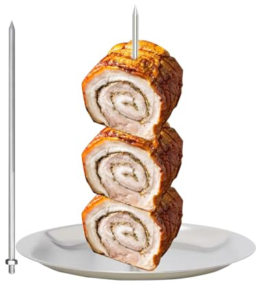 Vertikaler Grillspieß – Drehspieß aus Metall | verstellbarer Grillspieß –