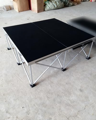 Bärbar hopfällbar plattform med anslutbara höjare modulär 3 x 3 och 4 x 4 fot händelsesystem för skoltorium lätt och robust (100 x 100 cm/39 x 39 H 40 cm/15,7 tum)