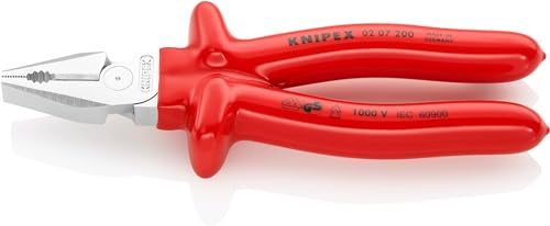 KNIPEX Kraft-Kombizange tauchisoliert, VDE-geprüft verchromt 200 mm 02 07 200