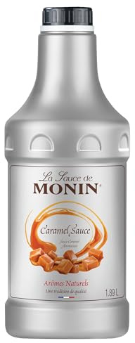 Monin - Caramel Sauce - 1.89L | Salsa de caramelo para café, postres, helados y batidos de leche. Fórmula de alta calidad con sabor a caramelo completo