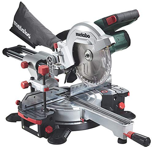 Metabo Akku-Kappsäge KGS18LTX 216 (619001850) 18V ; Karton; mit Zugfunktion, Akkuspannung: 18 V, Auflagefläche: 345 x 730 mm, Max. Schnittbreite 90°/45°: 305 / 205 mm