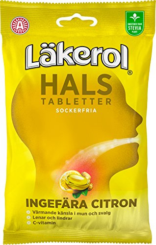 Läkerol Halstabletten Ingwer Zitrone, 65g, zuckerfrei