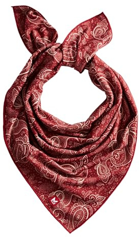 MISSION Cooling Bandana, Red Paisley - Lightweight & Breathable - Cools Up to 2 Hours - UPF 50 Sun Protection - Machine Washable