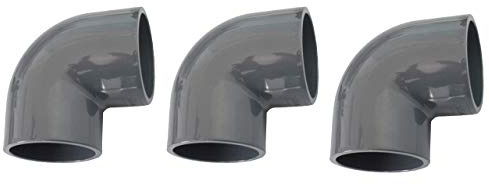well2wellness® PVC Klebefitting Winkel 90° - 50mm - 3 Stück (200017)