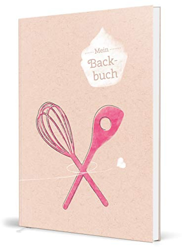 Kipitan Großes XXL Backbuch zum selberschreiben - DIN A4, Rosa/Pink | Made in Germany, 102 Rezeptseiten: DIY Kochbuch zum ausfüllen: Hardcover mit Inhaltsverzeichnis, Register & Lesezeichen