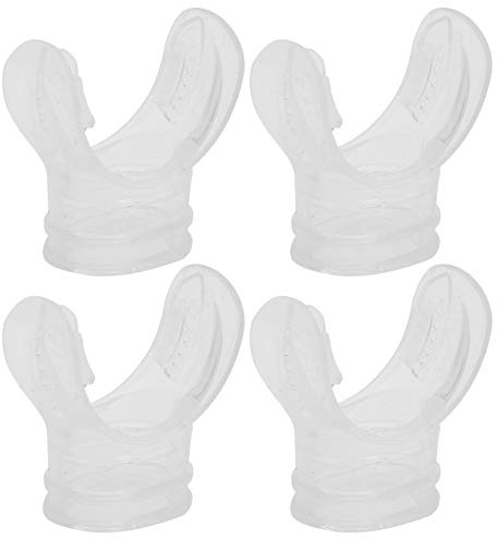 4 Stück Tauchbiss Mundstück, Silikonregler Komfort Biss Mundstück Schnorchel Mundstück für professionelles Tauchen Tauchen