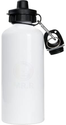 MR.R Sublimation Blanks White Sport Aluminum Bottle Portable Two Tops Bottle 600ml for Heat Press Transfer Printing