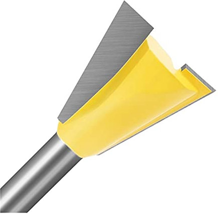 SYJY-SHOP Fraises À Queue d'aronde ，6 Pièces 6mm Tige 1/4 Mèches De Toupie en Queue d'aronde Ensemble 14 Degrés pour Menuiserie Et Gravure (Cutting Edge Length : 6X19.05)