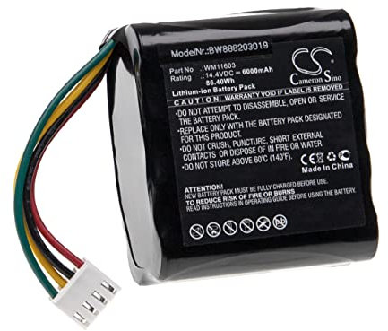 vhbw Batería Recargable Compatible con Weinmann Accuvac Pro tecnología médica (6000 mAh, 14,4 V, Li-Ion)