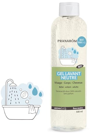 Pranarôm Gel Lavant Neutre Bio Aromaself Visage - Corps - Cheveux 500 ml
