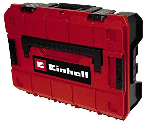 Einhell Systemkoffer E-Case S-F (max. 25 kg, universelle Aufbewahrung und Transport von Zubehör und Werkzeug, stapelbar, spritzwassergeschützt, inkl. 2x Schaumstoffeinlagen, Rasterschaumstoff)