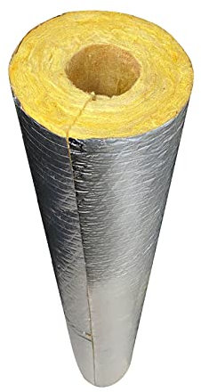 DUTIL Lana di Roccia Lana di Vetro Isolamento Tubo Shell silicato Tubo di Alluminio Resistente al Fuoco ad Alta Temperatura Tubo Vapore Caldaia Isolamento Materiale (Size : 60mm/2.4in)