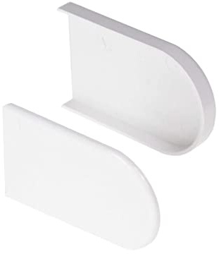 60mm uPVC Window Board End Caps – Bullnose Window Sill Capping Board End Covers – White Plastic End Stops (Pair)