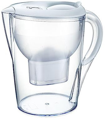 EvAnem Caraffa Filtrante Acqua 3 Litri Combinata 1 Filtro Avanzato, Caraffa Filtrante Porta del Frigorifero Cucina, Riduzione Microplastiche, Cloro, Impurità Calcare,B