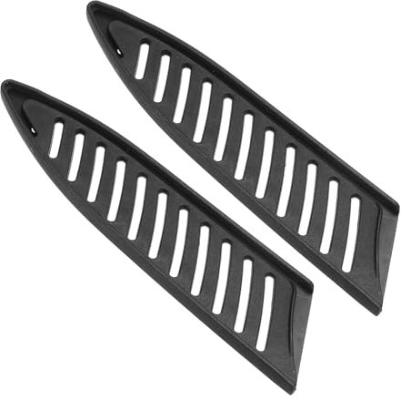 PATIKIL PP Sicurezza Coltello Copertura Custodie per 5 Ceramica Coltello 2pz Coltelli Bordo Guardia Lama Protettore Universale Coltello Fodero per Cucina Chef Coltello Nero