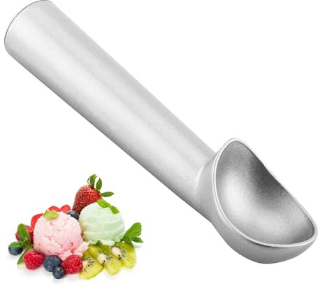 YCLFHOO Sliver Ice Cream Scoop,Aluminum Ice Cream Scooper,7 Inches One-Piece Design,Non-Stick ice Cream Scoop for Fruit/Mashed Potato/Scooping Ice Cream