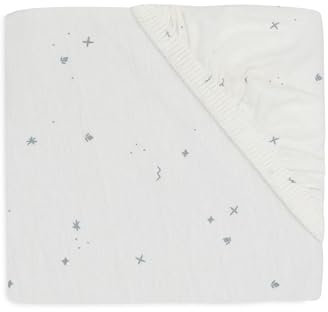 Jollein Sábana Bajera Ajustable de Punto, para cunas, Color Verde mar, 40/50 x 80/90 cm, 100% algodón, Certificado Öko-Tex