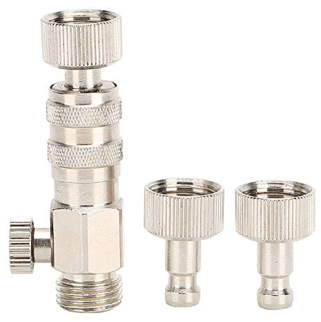 Rankomu Airbrush Connector Airbrush Connector Quick Release Coupling with Air Adjustment, 3pcs, Airbrush Hose Adapter for Air Compressor Supplies