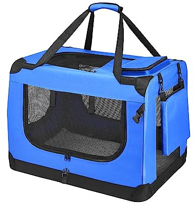 PISPET Hundetransportbox - Faltbare Hundetransporttasche mit Komfortpolsterung - Auch eine Gemütliches Hundehaus