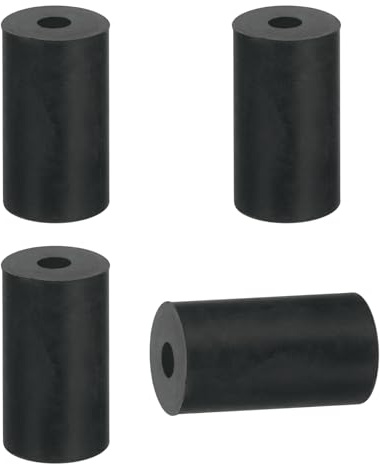 QUARKZMAN 4Pcs Rondelle Caoutchouc 25 mm OD x 8 mm ID x 45 mm Épaisseur Entretoise Plastique Plates Anti-Vibrations Rond pour Machines Industrielles Domestiques