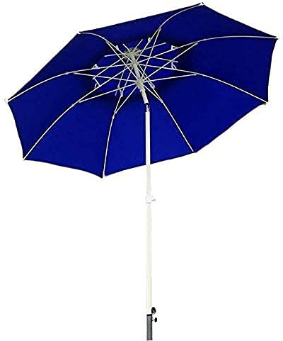 HUIBBGO Sonnenschirm, Gartenschirm mit Doppelspitze, für den Außenbereich, mit Druckknopf-Neigung/Kurbel, Terrassen-/Marktschirm für Hinterhof, Poolrand, Rasen und Garten