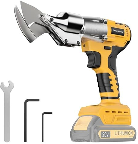 Cordless Sheet Cutter Compatible with DEWALT 20V Max Battery, Electric Metal Shears with 360° Pivoting Head, Max Torque 221 Ft-Lbs, Brushless Scissors for Stainless Steel, Metal, Iron (Tool Only)
